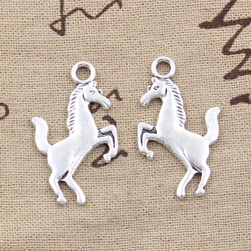 

10pcs Charms gallop horse steed 35x21mm Antique Silver Plated Pendants Making DIY Handmade Tibetan Silver Jewelry