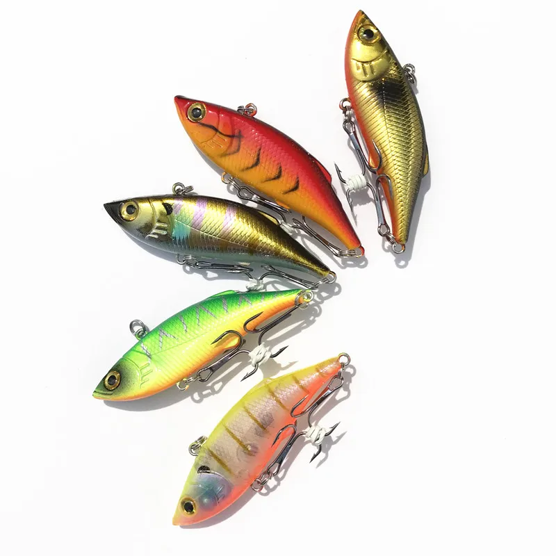

5PIECE Fishing Bottom Lures Crankbait Minnow Hooks Baits Water vib lure fishing fishing lure 7cm10g