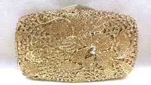 Freies verschiffen!! A15-60, gold farbe mode top kristallsteinen ring handtaschen für damen nette parteibeutel