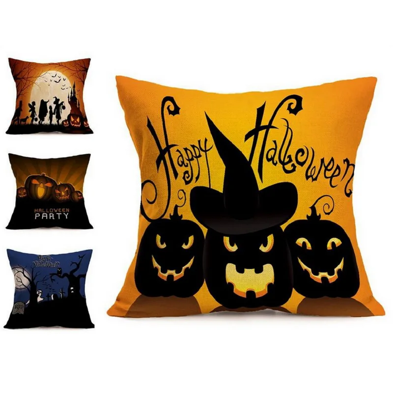 1pcs Halloween Pillow Cover Ambience Square Pillow Case Home Halloween