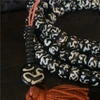 BRO954 Budista Tibetano 108 Rosario de hueso de Yak pintado Mantras OM oración Pulseras de Mala 6mm 8mm ► Foto 1/3