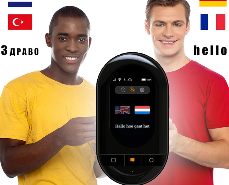 

New Upgraded Travis Touch 2.0 Voice Translator Offline Online 105 Language Translation Interpreter Best Choice For Travel Abroad
