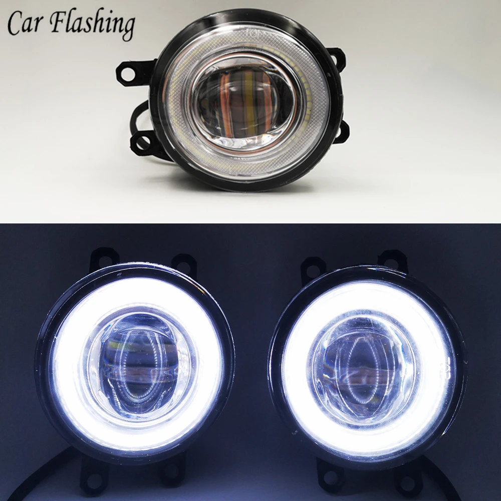 

Car flashing 1Set/pair 12V Car LED Angel Eyes DRL Fog Light Lamp DRL Daytime Running Light For Toyota Corolla 2007-2017
