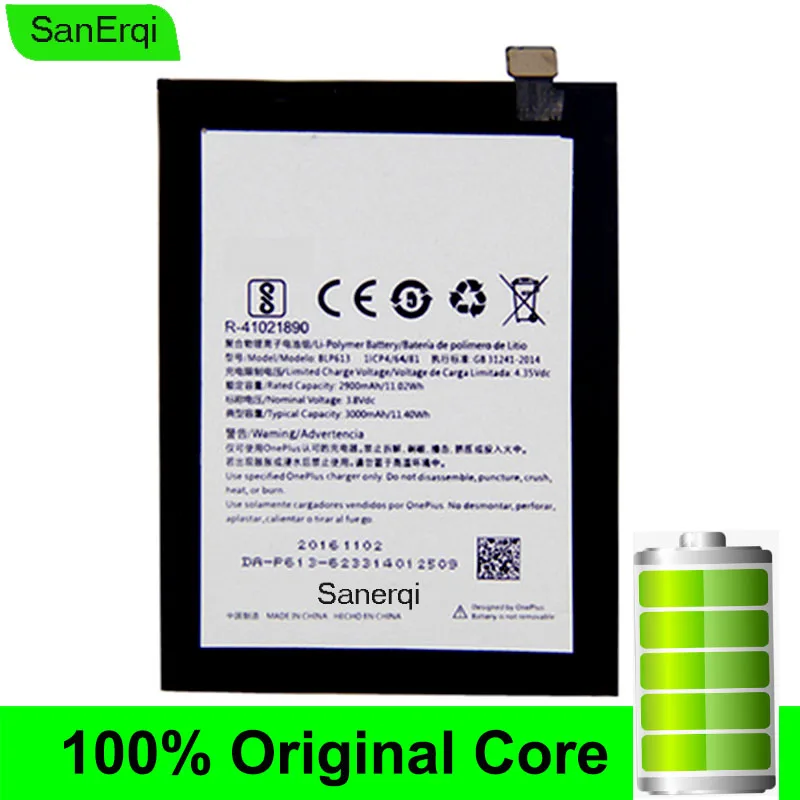 Sanerqi Blp613 For Oneplus 3 One Plus 3 Three 3000mah Replacement Battery Mobile Phone