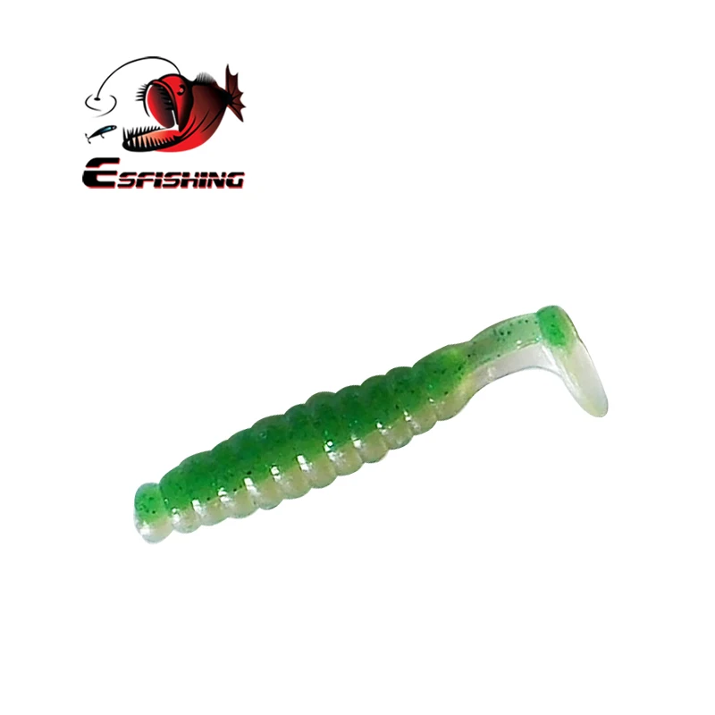 ESFISHING мягкие приманки Shad Crappie 10 шт. 45 мм 1,1 г Grub Shad Pesca Leurre силиконовые приманки снасти для подледной рыбалки