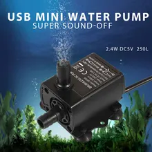 Экономичный водяной насос DC5V USB Пластиковый 2,4 Вт домашний аквариум офисный аквариум
