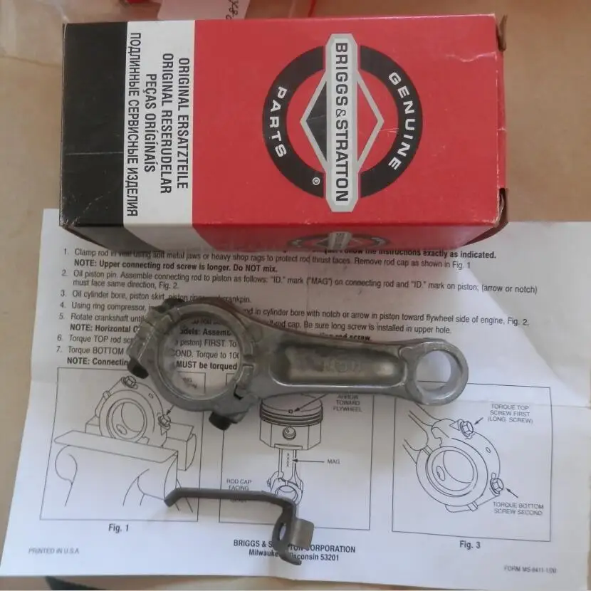 GENUINE CONNECTING ROD 499424 FOR BRIGGS & STRATON 6.0HP 6.5 HP MTD OLD