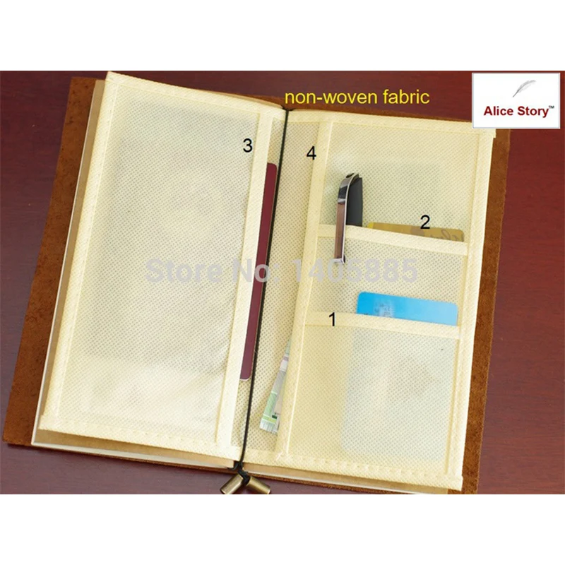 

Traveler Notebook Non-Woven Fabric Storage Card Bag Pocker A5/Standard/Pocket 3 Sizes Travel Diary Card Bag Receive Holder