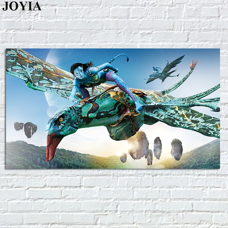 

Avatar 2 2021 Movie Poster, Neytiri Wall Poster, Modern Fabric Art Prints Home Living Bedroom Wall Decor