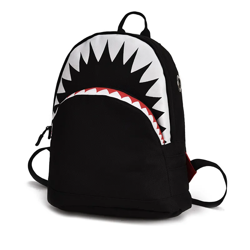 Big-Black Детские 3D модели акулы школьные сумки детские mochilas детские школьные сумки для детского сада мальчиков и девочек рюкзак детский холщовый рюкзак - Цвет: Big-Black