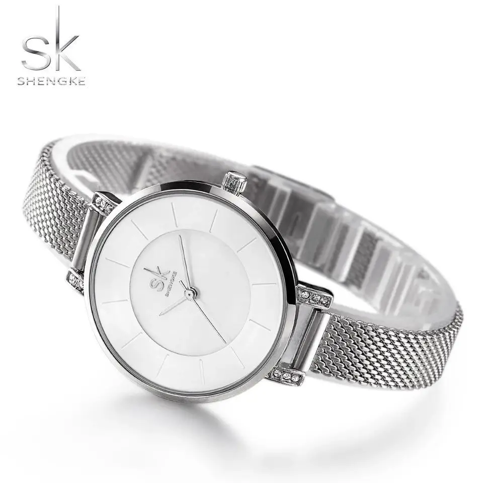Shengke SK fashion Quatrz women watches Slim Stainless Steel Brand Large dial clock ladies dress wristwatch relogio feminino Shengke SK fashion Quatrz women watches Slim Stainless Steel Brand Large dial clock ladies dress wristwatch relogio feminino