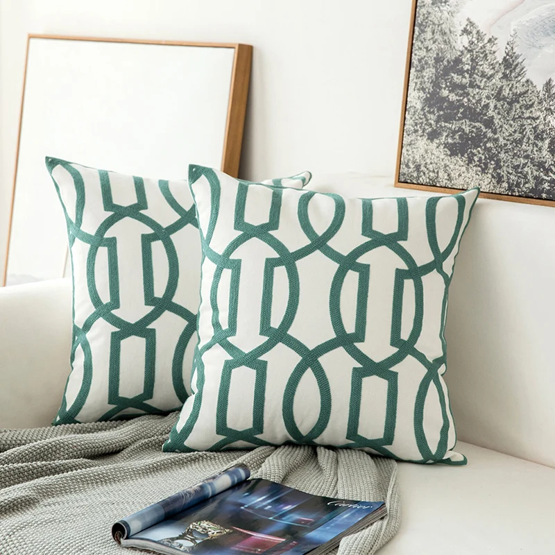 Наволочка для подушки с вышивкой 45 х45 см|cushion cover|cushion cover greygrey cushion |
