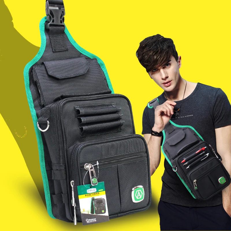 LAOA Multifunction Messenger Bag Electrical Package Tool Hanging Bag Oxford Cloth Tool Bag Wear-Resistant