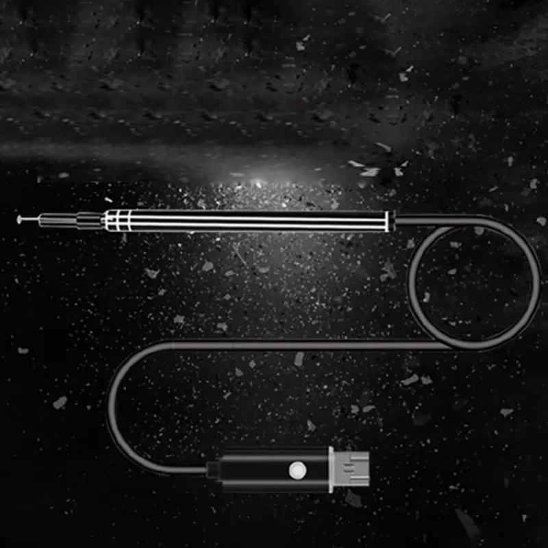 

2 in1 Mini Camera USB Port Ear and Nose Endoscope 5.5mm Visual Lens Earpick Otoscope Endoscope Borescope for Windows PC