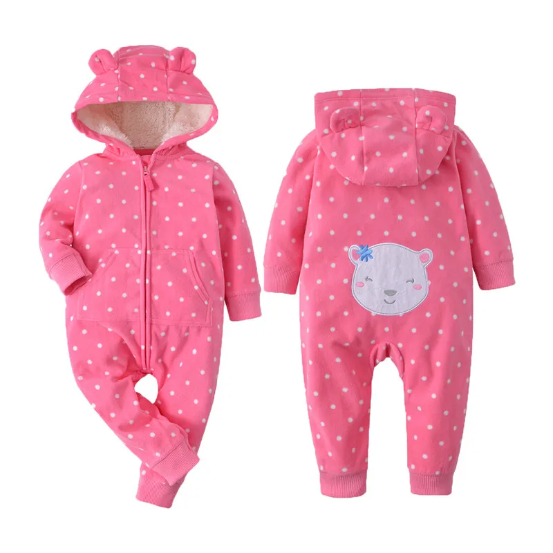 Одежда для маленьких мальчиков на осень и весну, детские комбинезоны, мягкая флисовая одежда для новорожденных, одежда для мальчиков и девочек, одежда для сна с капюшоном - Цвет: 2