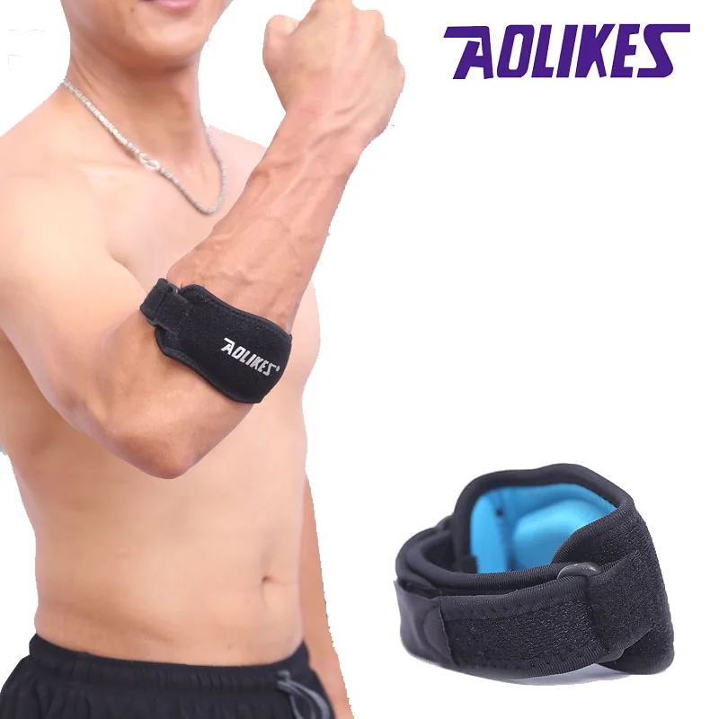1 шт. регулируемый бандаж AOLIKES для поддержки локтя игры в бадминтон|elbow pads|elbow