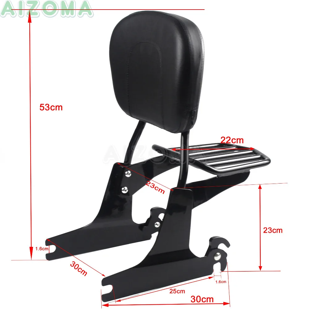 Хромированная съемная спинка, уличное скольжение, мотоцикл, сидси бар, багажная стойка с подушкой для Harley Dyna FXDF FXDFSE FXDWG 2008 2009 10-Up