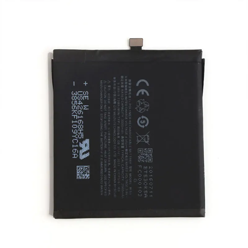 

100% Original Backup For Meizu PRO 6 BT53 Battery 2560mAh Smart Mobile Phone For Meizu PRO 6 BT53 + + Tracking No