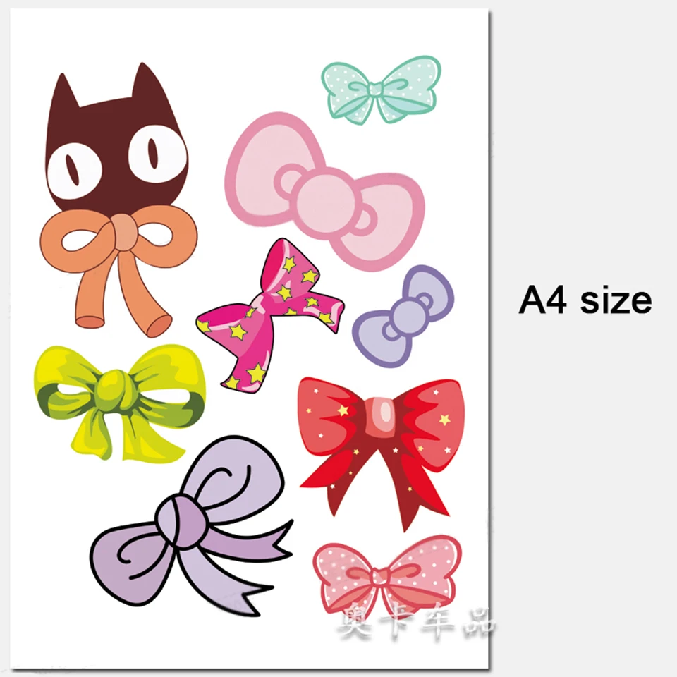 

OCT-15 Butterfly Bow tie Car Door Decals for Beetle Vinyl Motorcycle Sticker 9pcs/pack