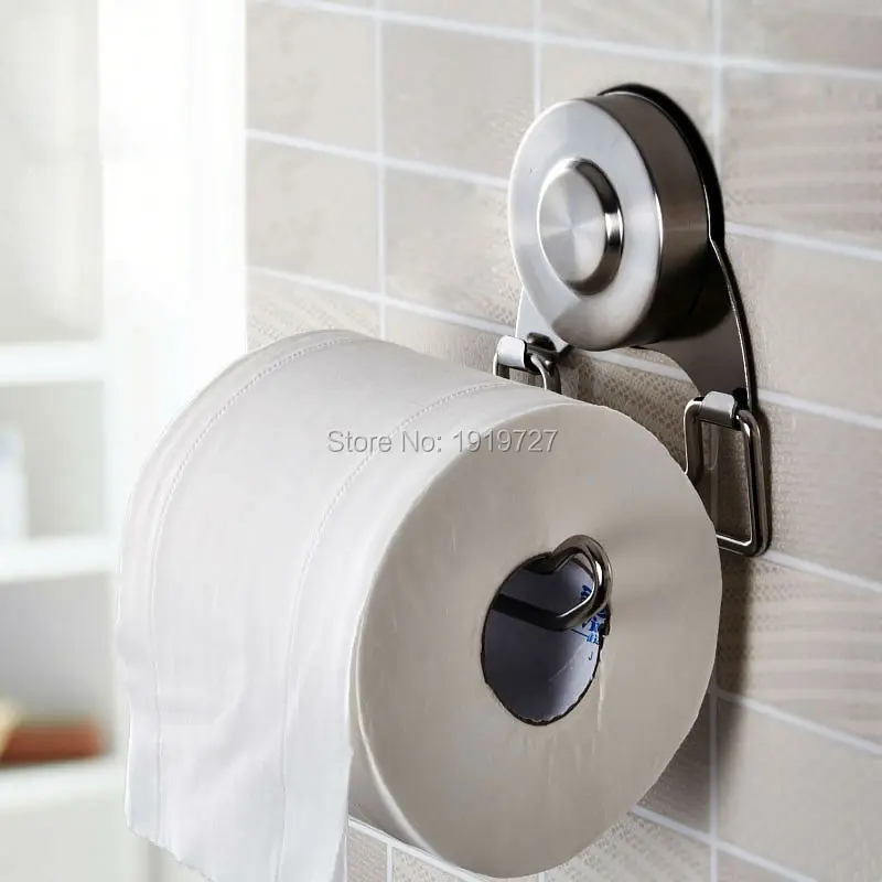 Высокое качество нержавеющая сталь SUS304 крючок стиль сатин кухня ванная комната бар стиль присоска рулонной ткани держатель туалетной бумаги