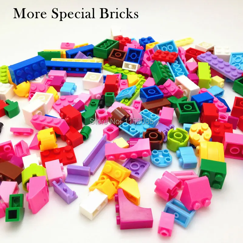 

200pcs Pink Color- Basic Building Blocks More Special Parts DIY Toys Compatible with Legoed Girl Gift
