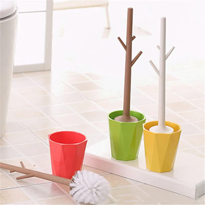 

Creative tree-shaped toilet brush set detachable bathroom toilet brush toilet brush cleaner green