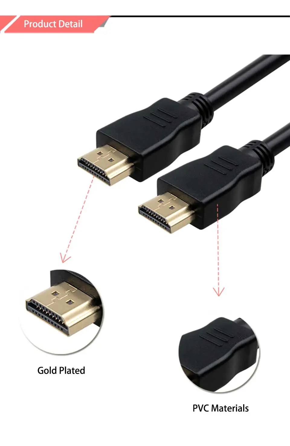HDMI 1.4 Cables hdmi To Hdmi 1.5m 3m Lead High Speed With Ethernet 1080p For Monitor Projector TV Computer Black Line 2018 New (6)