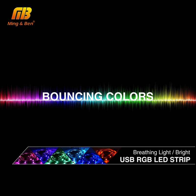 Светодиодный RGB полосы света IP65 Водонепроницаемый USB3Key контроллер DC5V 30