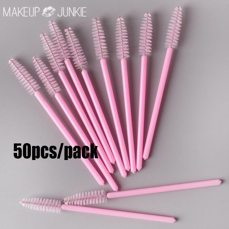50pcs/pack Disposable Eyelash Brush Mascara Applicator Makeup Brushes Comb Cosmetics Tools | Красота и здоровье