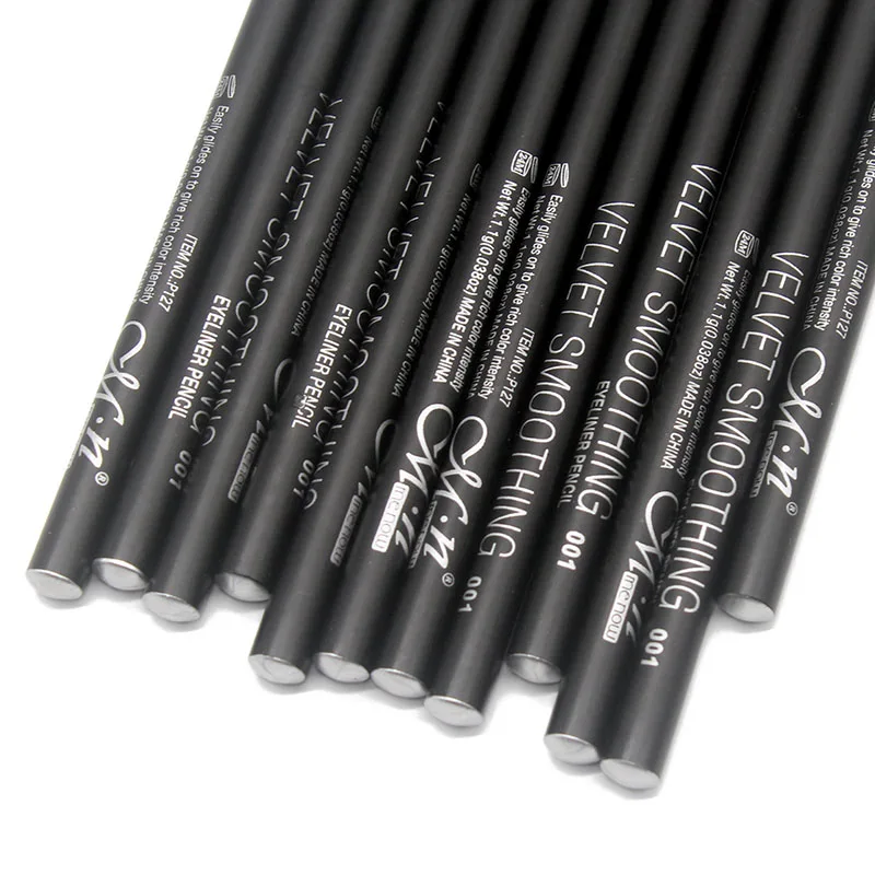 Menow 12 шт. Водонепроницаемый черный карандаш для глаз долговечные мягкие пигменты подводка для глаз инструменты для макияжа легко носить высокое качество