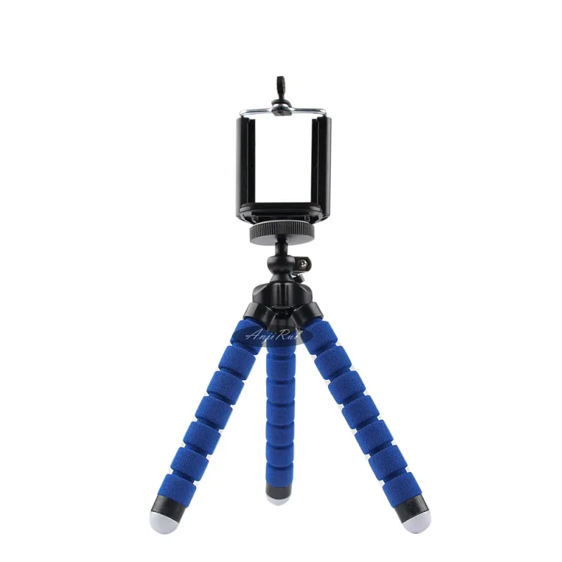 Гибкая пена ноги Осьминог штатив Стенд+ Адаптер для GoPro SLR DSLR DV камера маленькая камера держатель стенд для Xiaomi Redmi 4x3 s - Цвет: blue