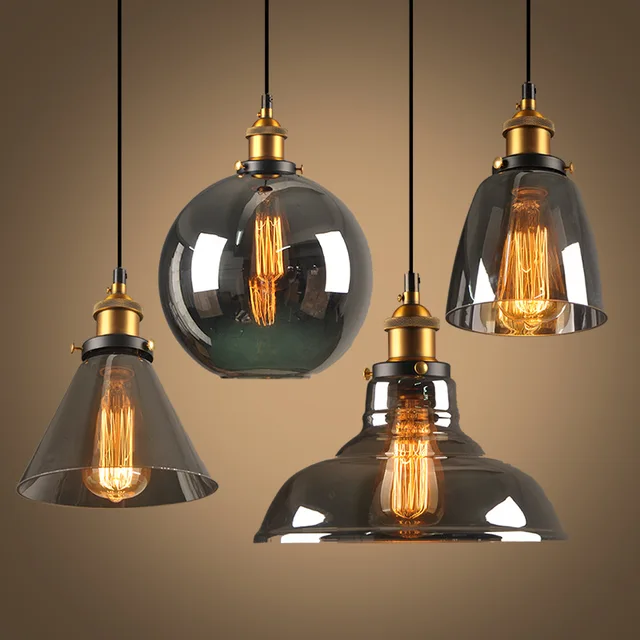 New style Smoky grey E27 Pendant Lights Glass Lamp Luminaire Pendant Lamp Glass Lampshade Hang New style Smoky grey E27 Pendant Lights Glass Lamp Luminaire Pendant Lamp Glass Lampshade Hang
