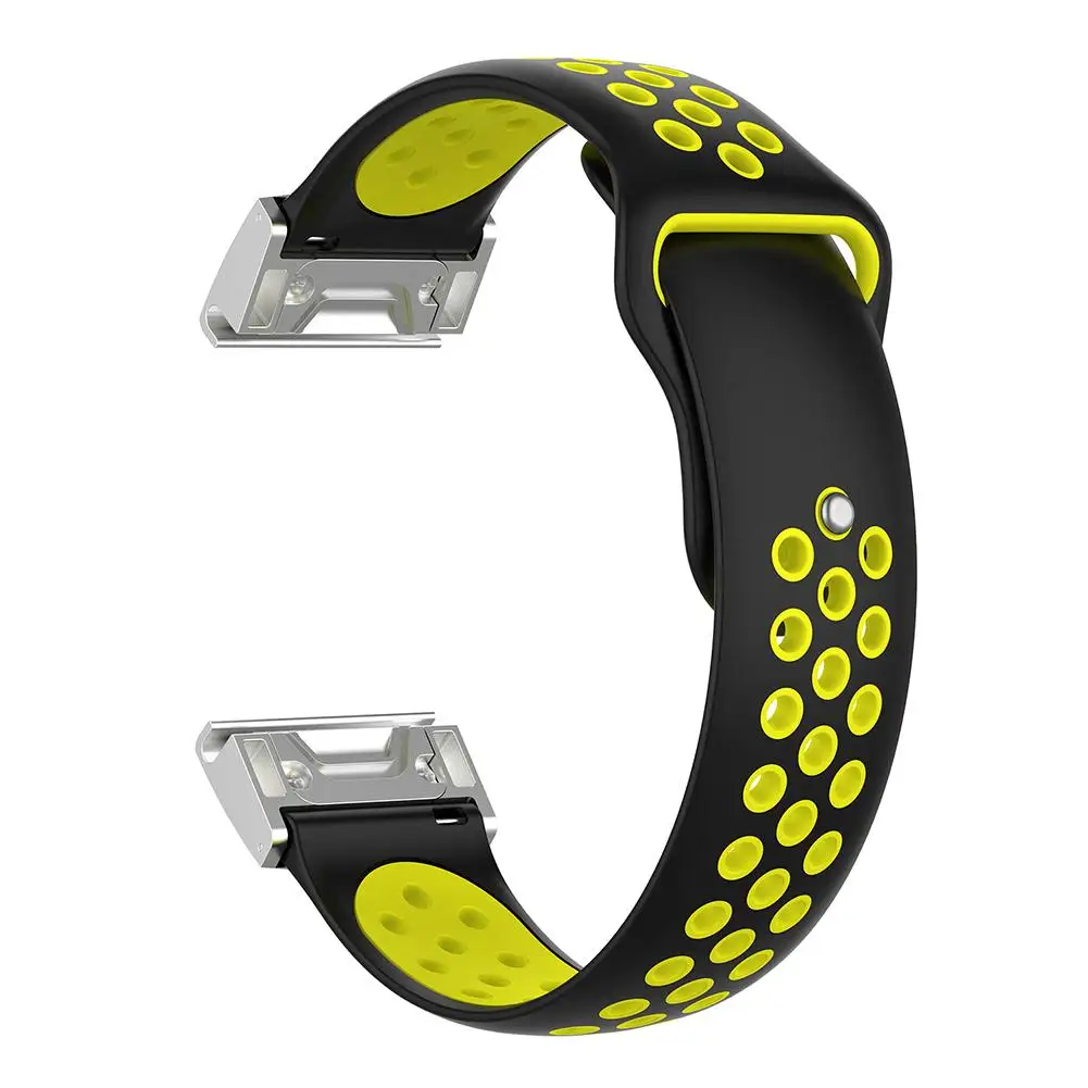 

NICE Replacement Hollow Dual Color Soft Silicone Watch Strap Band for Garmin Fenix 5s