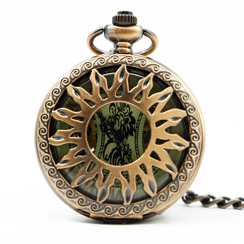 

2019 New Luxury Brand Skeleton Automatic Mechanical Pocket Watch Pocket & Fob Watches Chain Rose Gold Male Clock