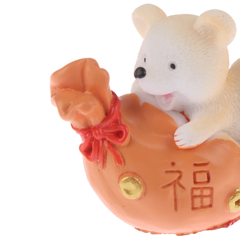 Lucky Fortune мультяшная мышь сказочная садовая миниатюрная слитка Золотая монета Kawaii