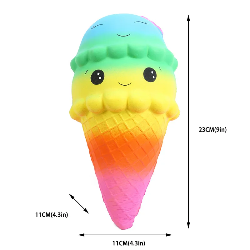 ПУ материал 23 см Разноцветные моделирование мороженое модель игрушки медленный отскок jooyoo