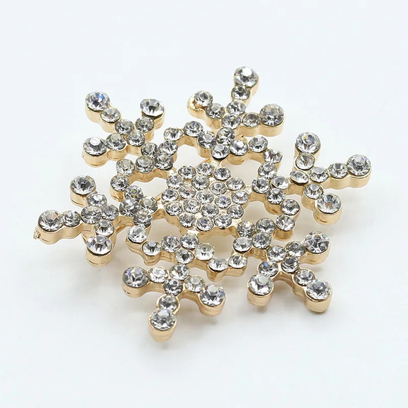 

Crystal Snowflake Brooch Pins Rhinestone Snow Brooches Gold Silver Plated Jewelry Badges Women Men Clothes Scarf Accessories