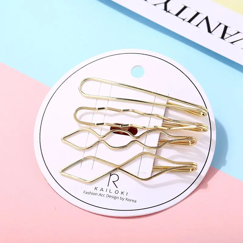 US Warehouse Hair Pins Women Geometric Bows Pearl Flower Clips Retro Simple Alloy Inlaid Hairpin Set accesorios mujer | Украшения и