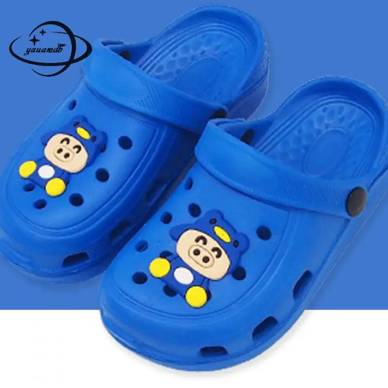 

kids Mules & Clogs summer boys girls sandals flat with cartoon pig cute slippers children garden shoes
