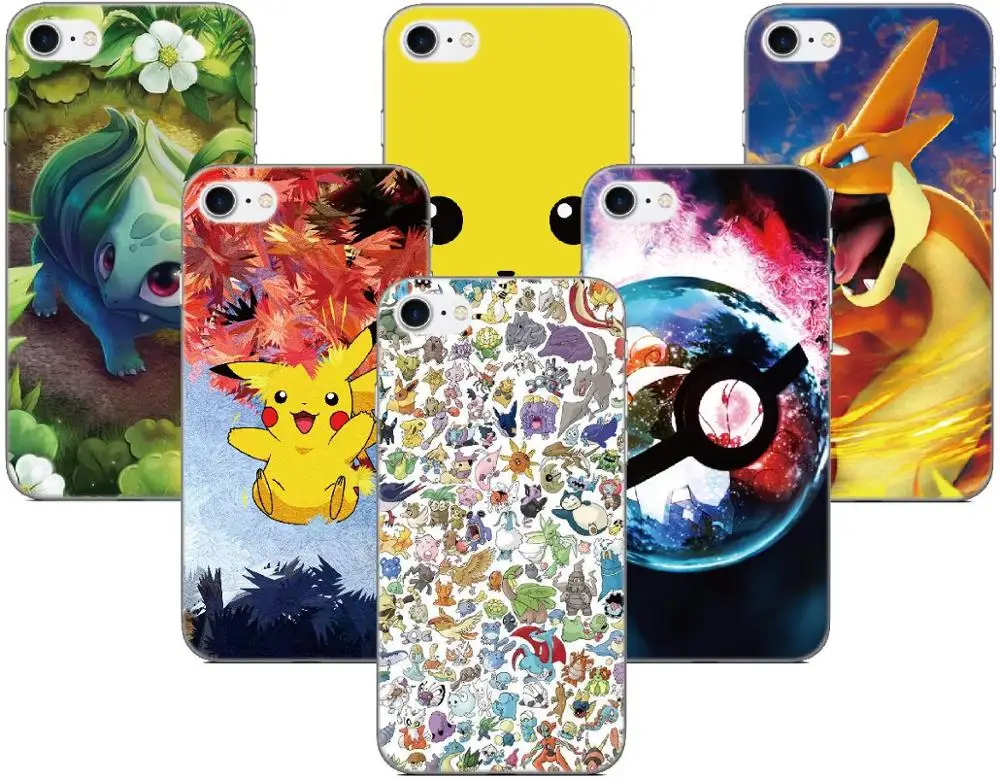 

Printe Cartoon Pokemos Bumper Silicone Cover Soft TPU Phone Case For Google Pixel 2 3 4 3A XL 2XL 3XL Lite 4XL Rubber Fundas