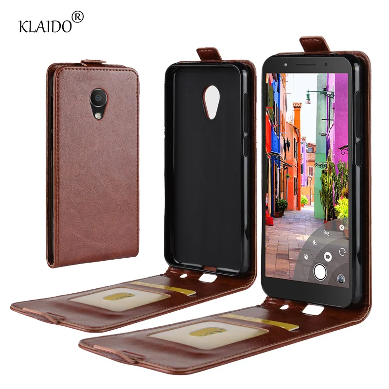 Case For Alcatel 1C Cover Luxury Leather Wallet Flip Phone bag For