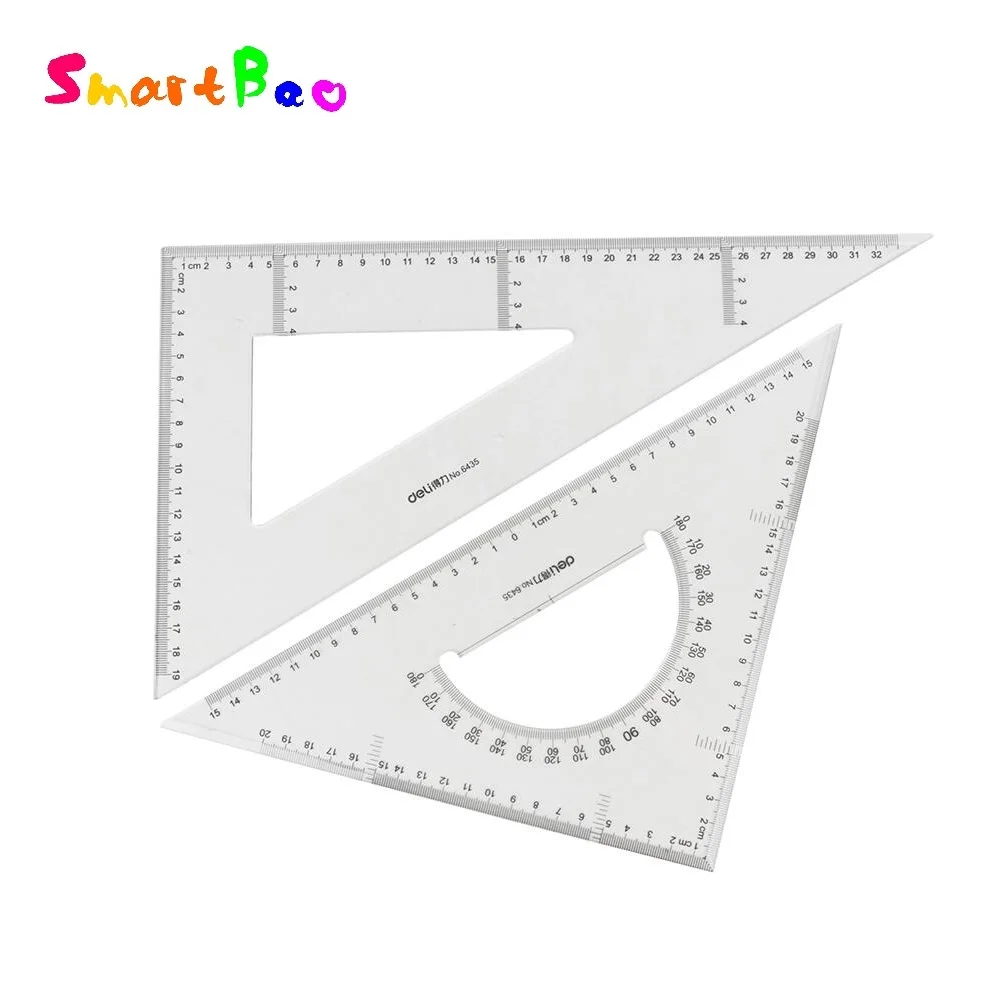 7 Sizes Triangle Ruler Set Plastic Squaresquare Set Foot School 