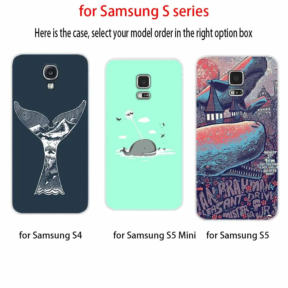 Чехол для телефона с акварельным рисунком Кита Samsung Galaxy S8 S9 S10 S20 S30 Plus Uitra Lite Cover S10E S7