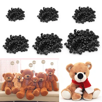 

100pcs Buttons Round Mushroom Domed Sewing Shank Black DIY Animal Eyes Toy DIY