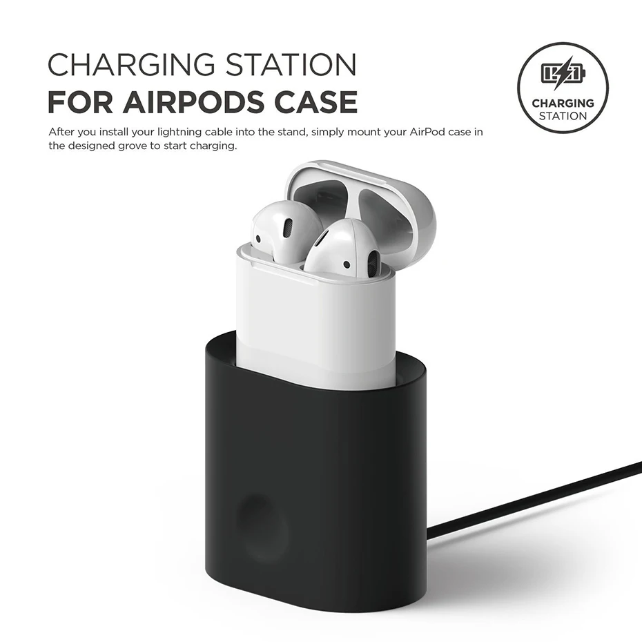 Silicone Charger Station Charging Base Stand For Apple Airpods Charger Dock Station Soft Silicone Headphone Charge Dock Holder (2)