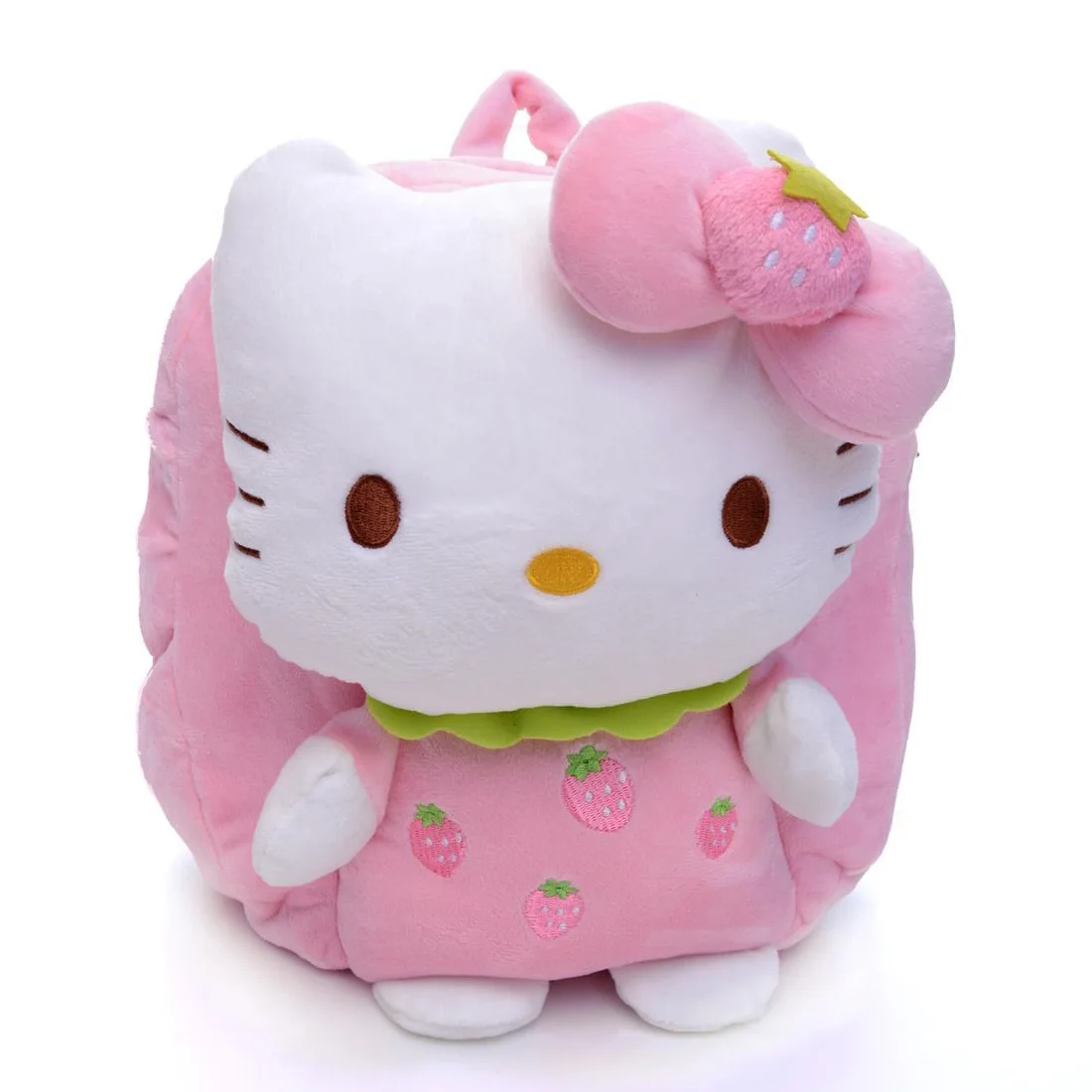 HELLO KITTY kawaii backpack child kindergarten children's schoolbag plush backpack hello kitty bag backpack for baby 30*28cm - Цвет: Розовый