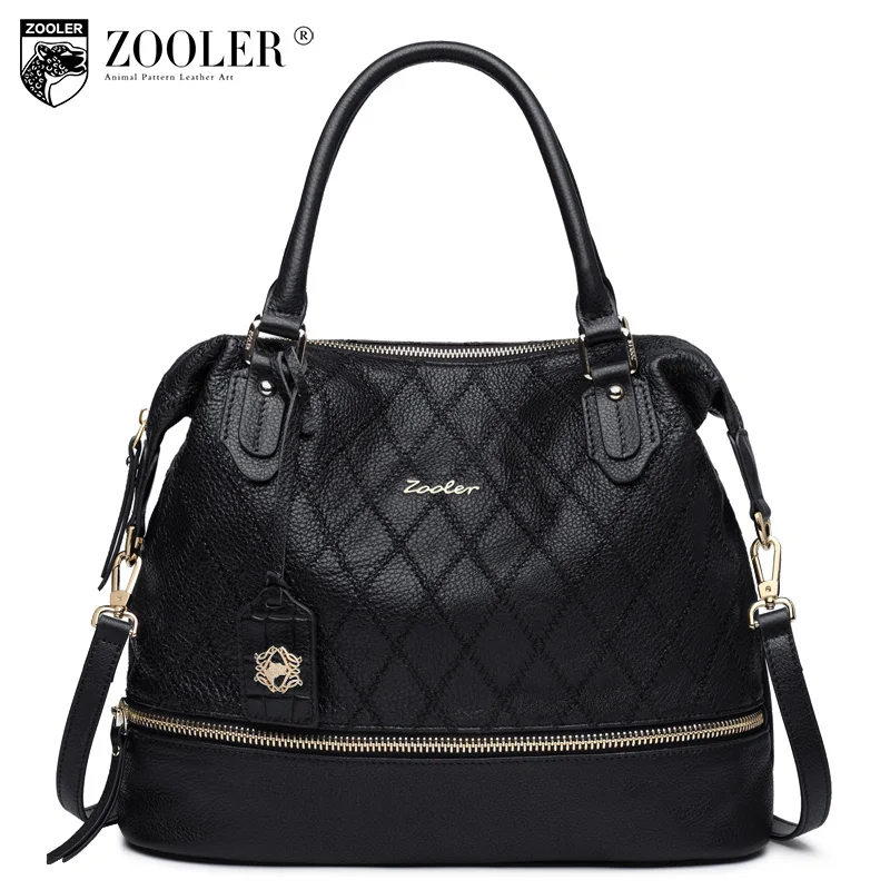 2017 new 100% cowhide bags handbags type famous brands genuine leather handbag ladies classic Bags ZOOLER woman tote bag#8196
