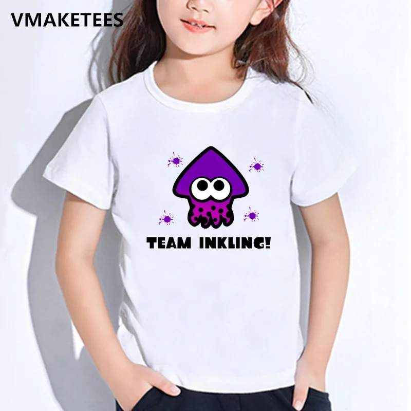 Детские летние футболки с короткими рукавами для мальчиков и девочек, детская футболка с принтом из мультфильма, принт из мультфильма, милая забавная одежда для малышей, HKP5190 - Цвет: HKP5190E