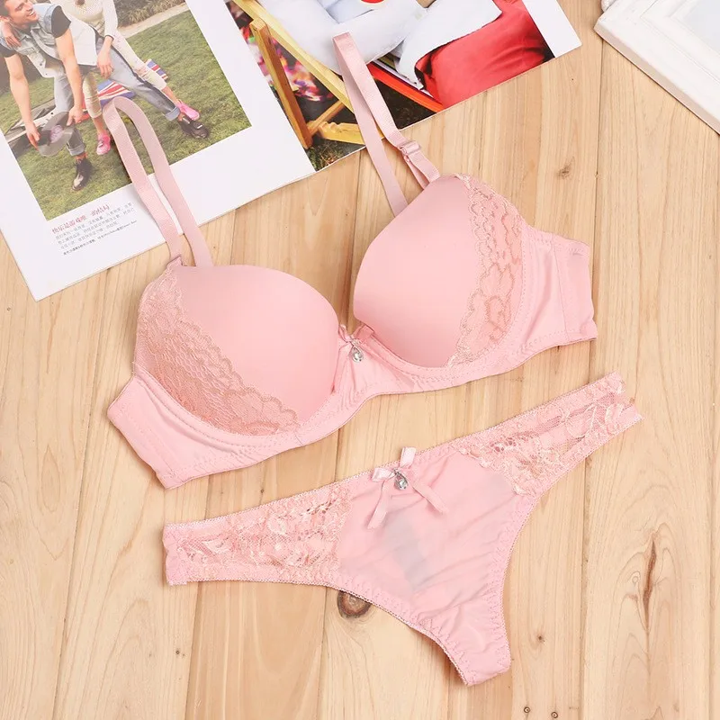 bra and brief sets [Cheap]New 2016 Lace Embroidery Bra Set Women Plus Size Push Up Underwear Set Bra and Panty Set 32 34 36 38 ABC Cup For Female cotton bra and panty sets