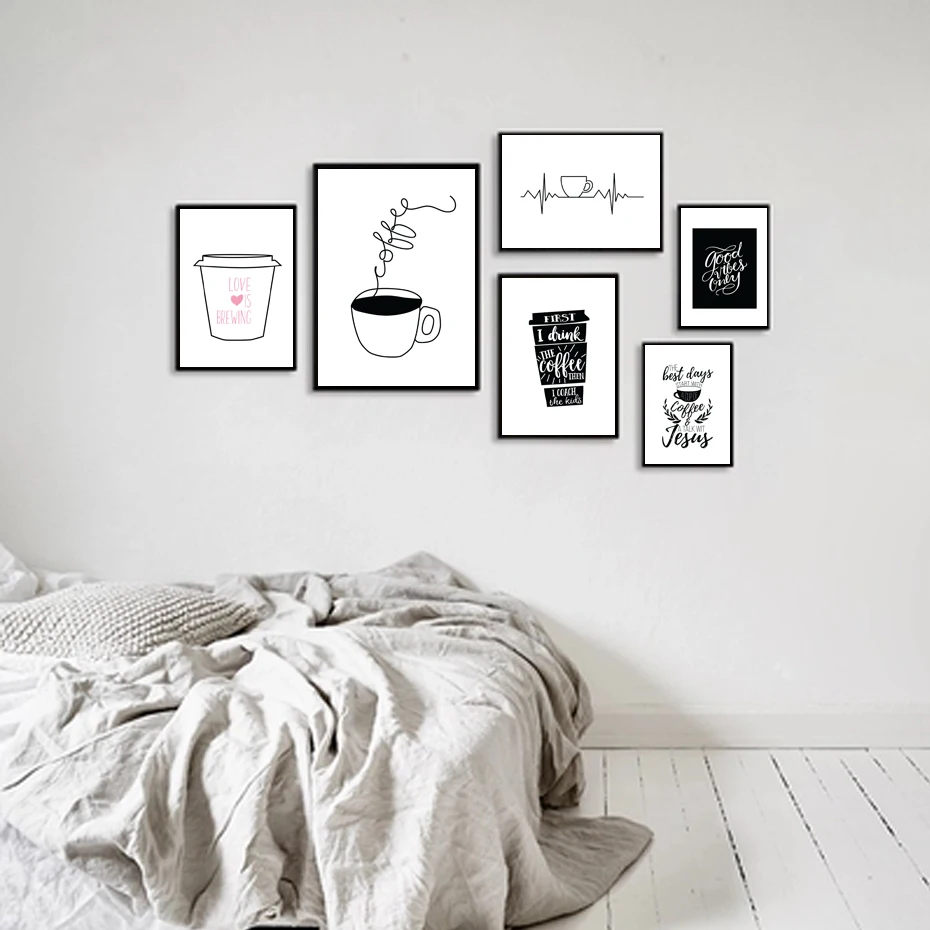 

Canvas Poster Painting Coffee Tea Wall Picture Print Dining Room Decor